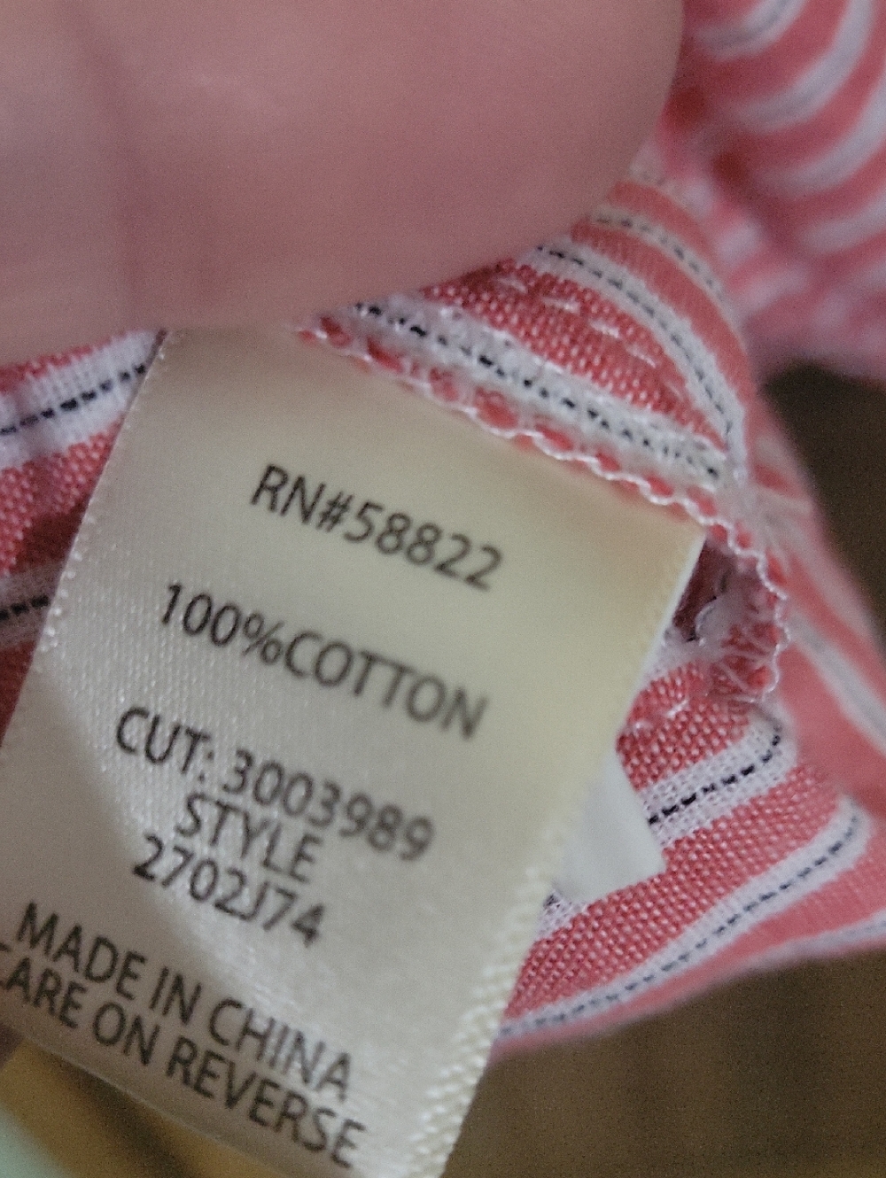 Max Studio Pink Striped Ruffle V-Neck Blouse - Picture 5 of 5